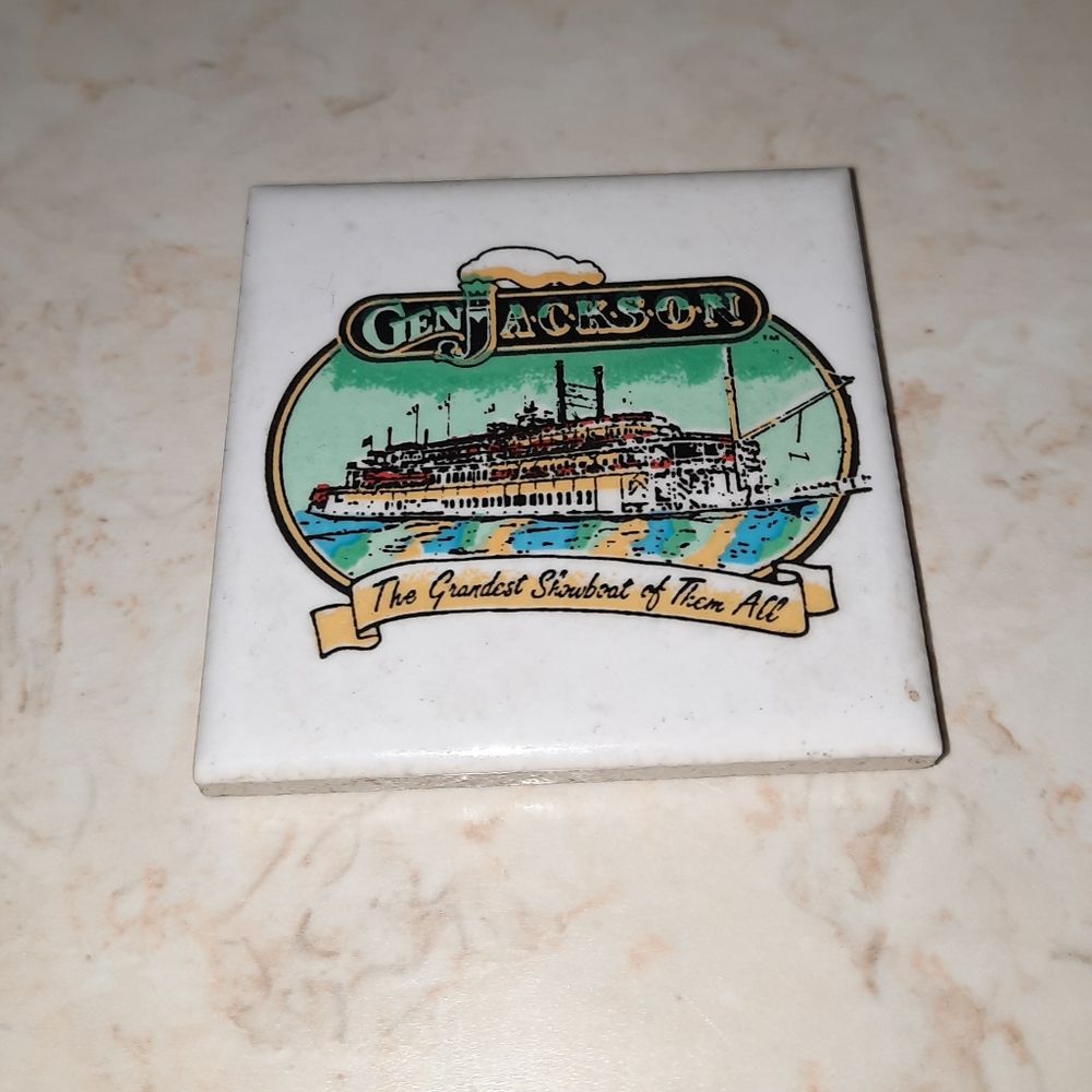 General Jackson Showboat Nasville Tennessee Fridge Magnet Ceramic Tile